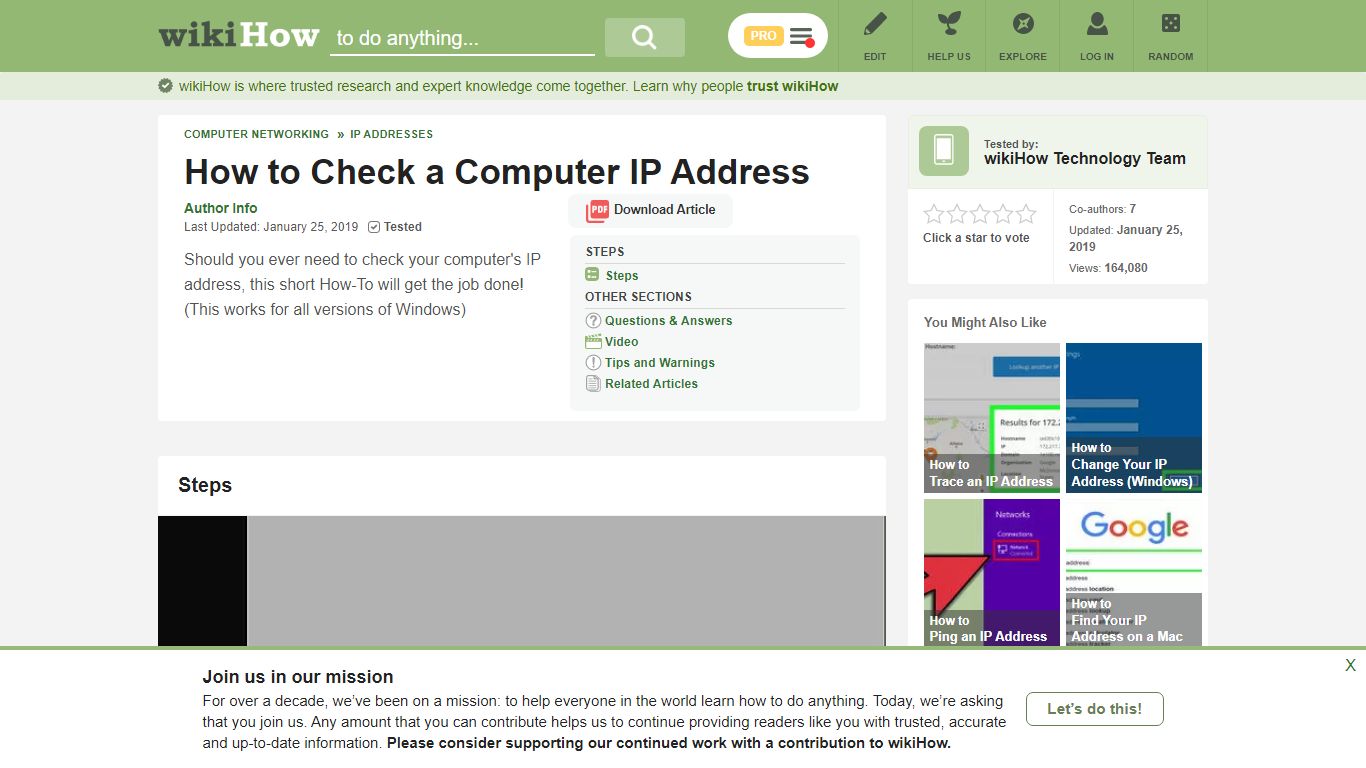How to Check a Computer IP Address: 5 Steps (with Pictures) - wikiHow